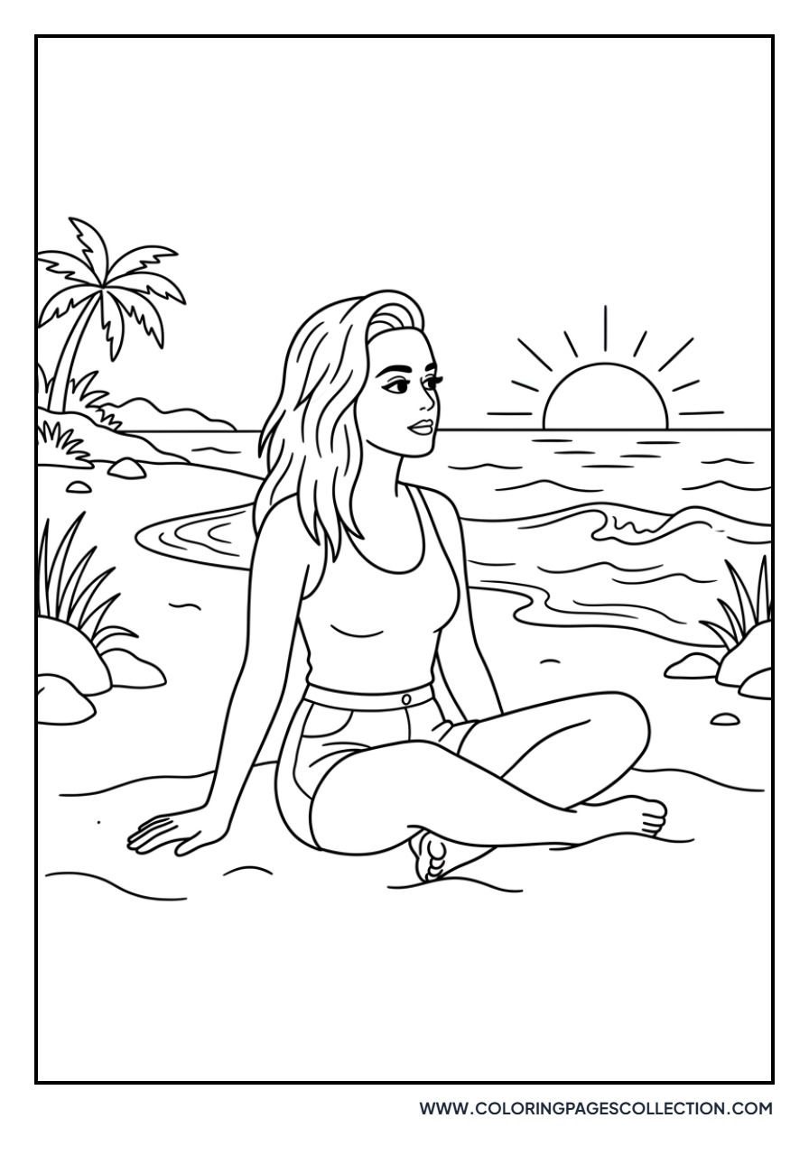 Katy Perry Beach Sunset