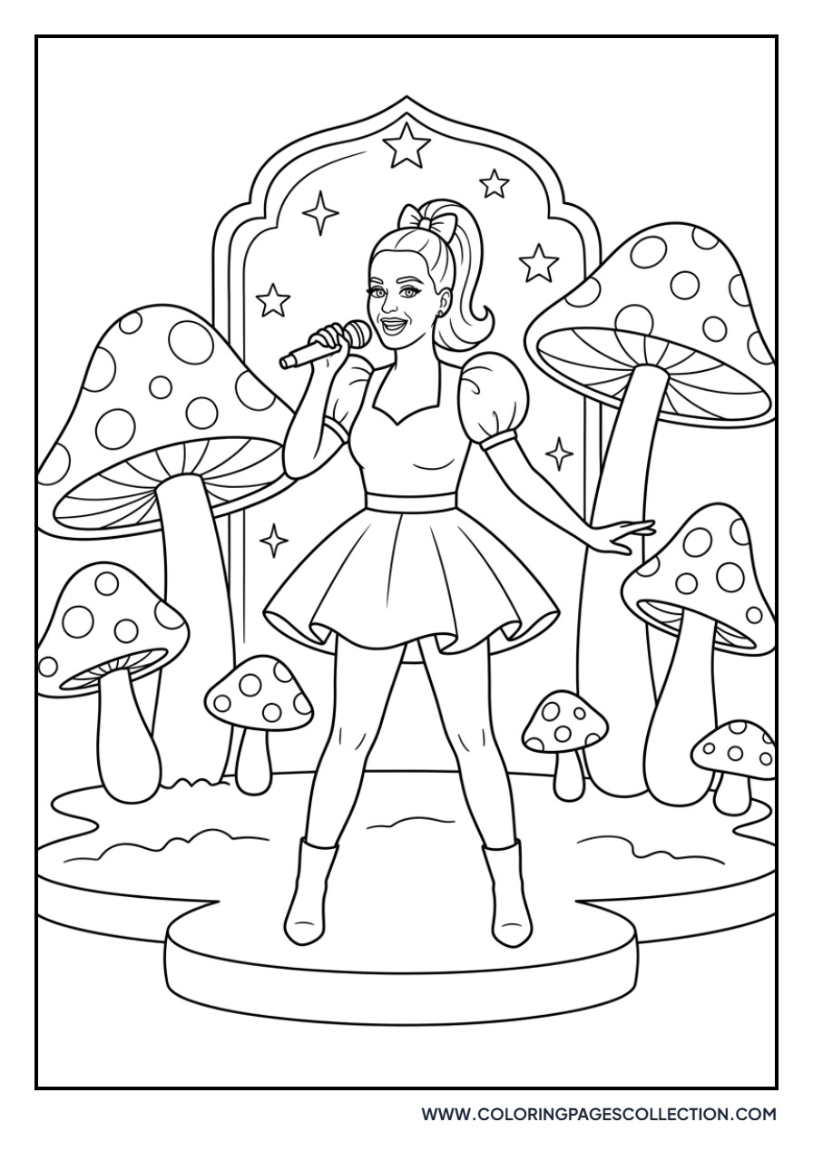 Katy Perry Stage Mushrooms