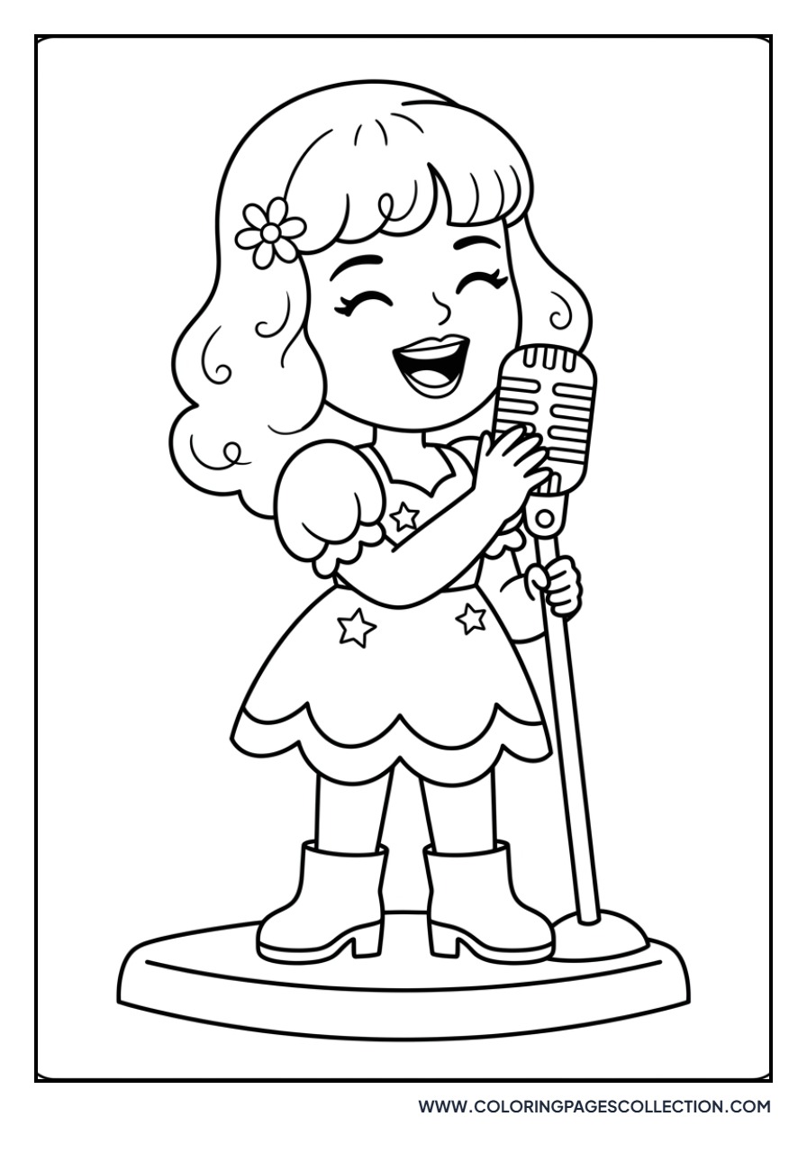 Katy Perry Vintage Microphone Pose