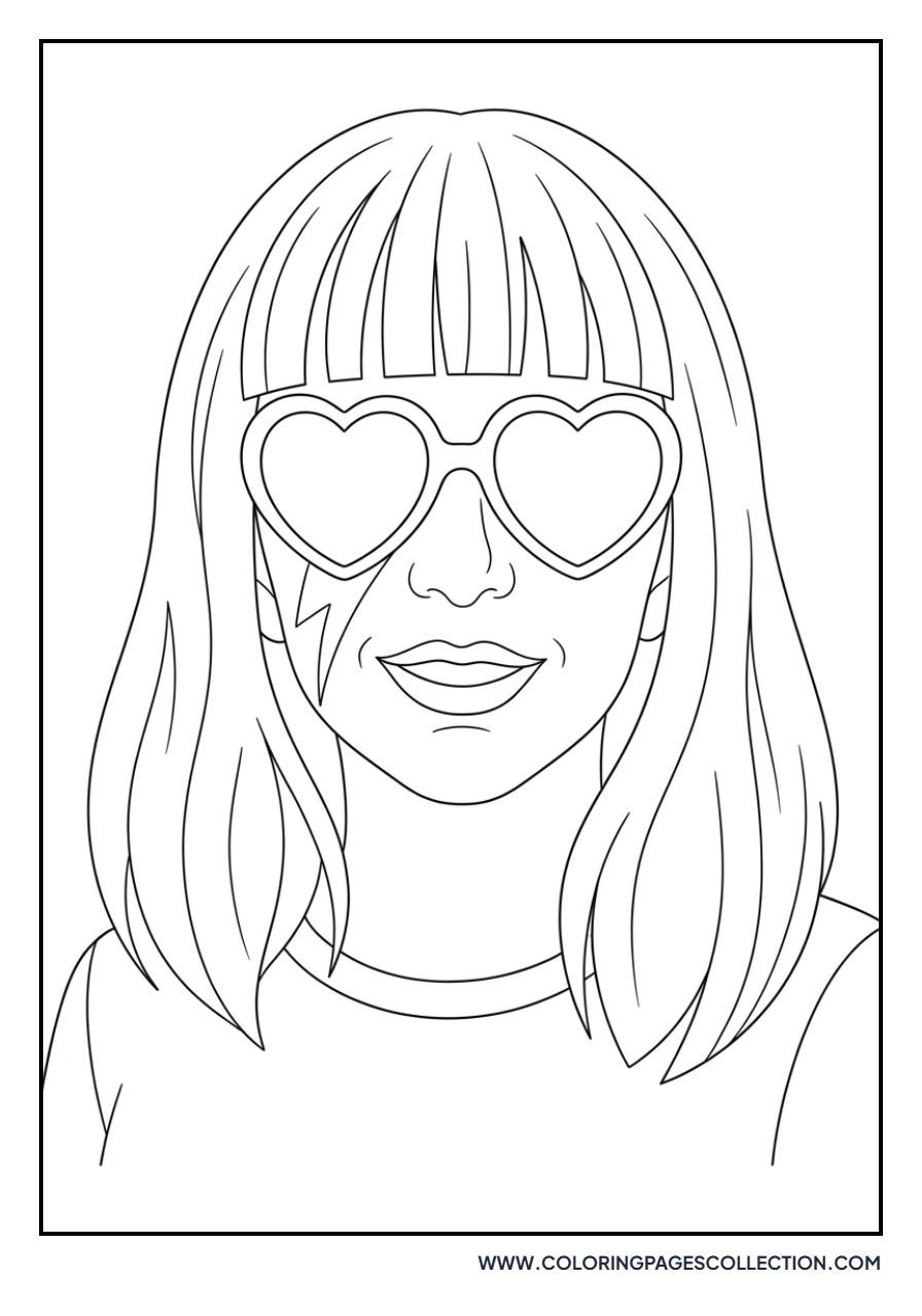 Lady Gaga Heart Sunglasses
