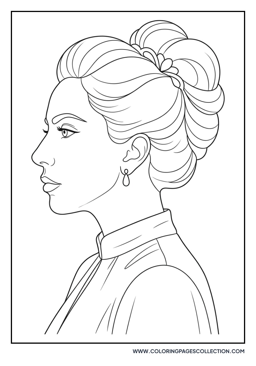 Lady Gaga Profile Portrait