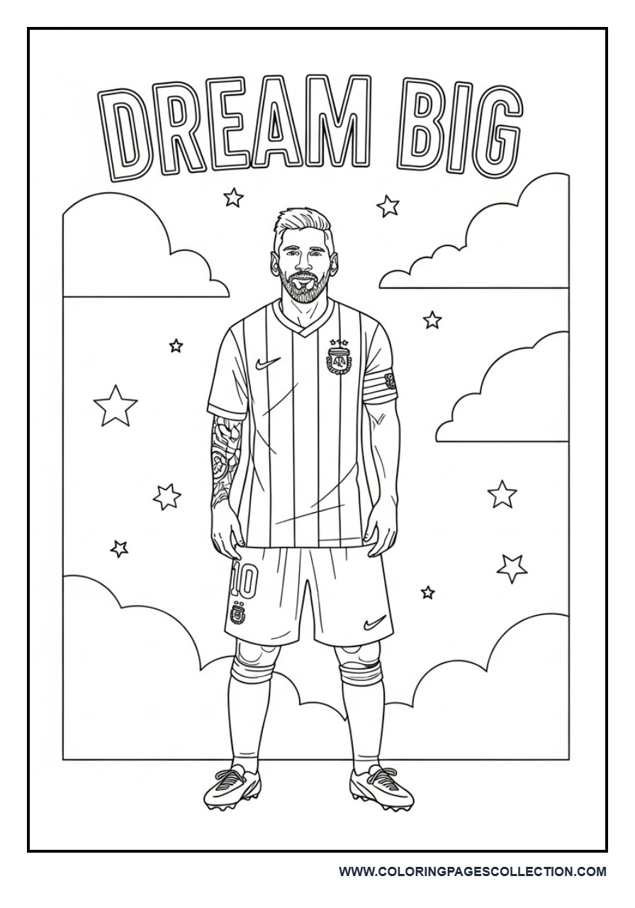 Messi Dream Big Inspirational Cover