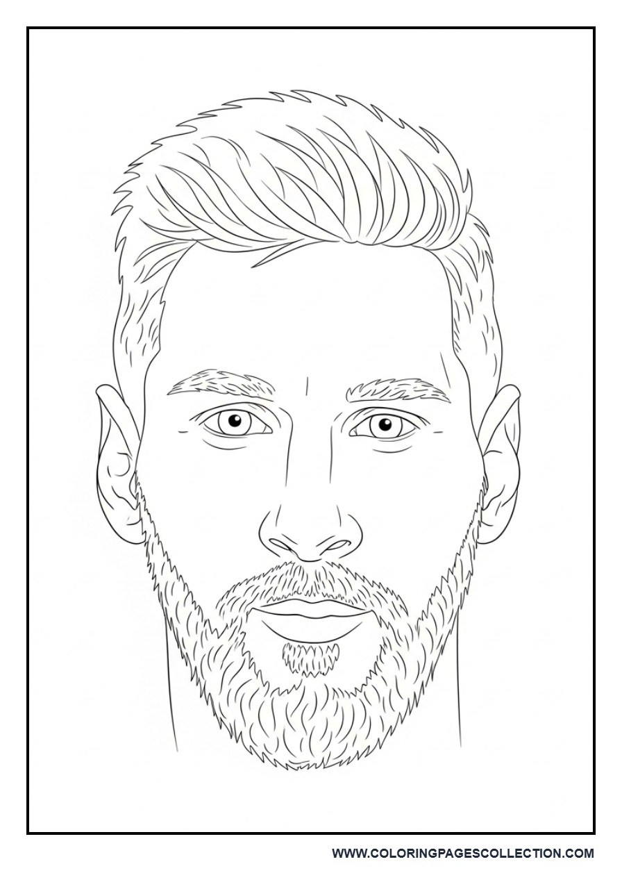 Messi Face Close-Up (Easy)