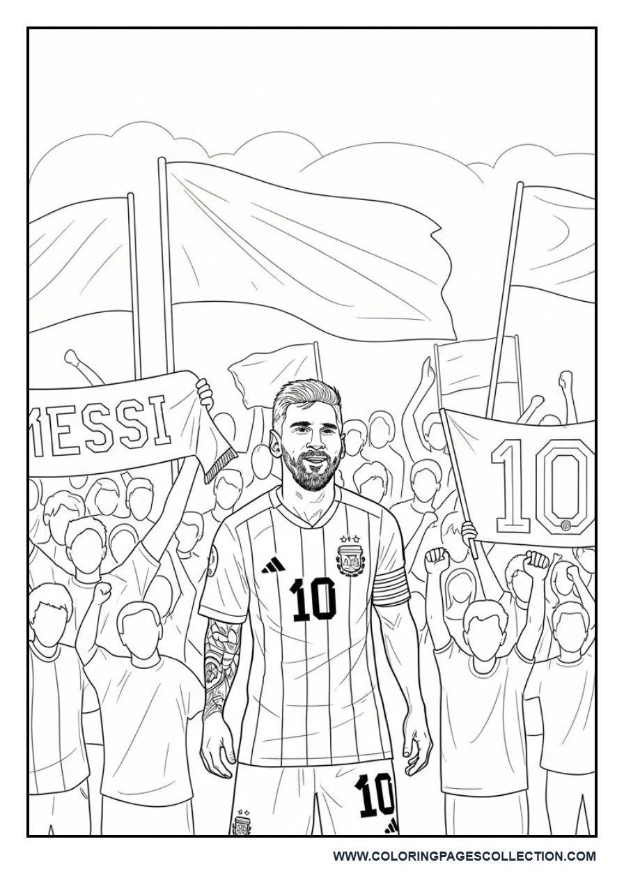 Messi Fans Banner Tribute Scene