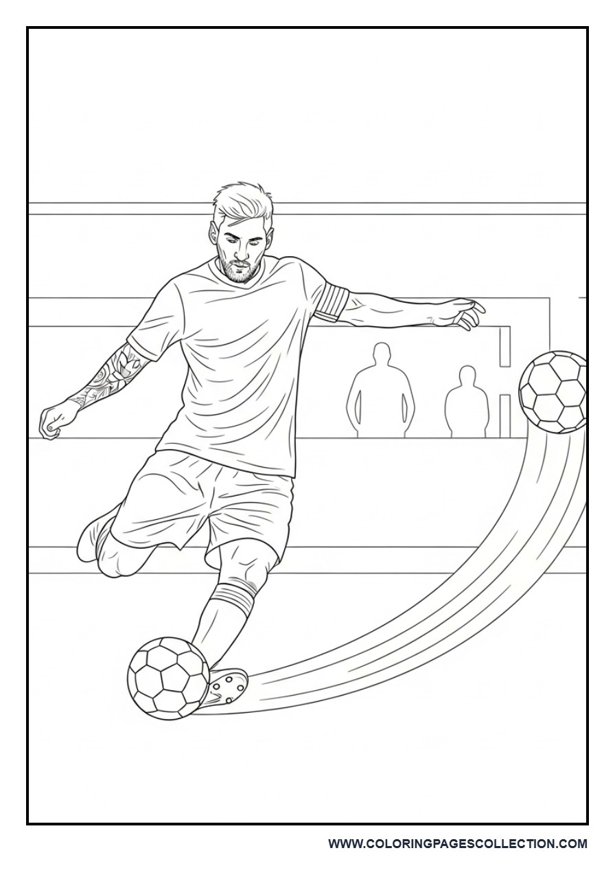 Messi Free Kick Curving Ball Scene