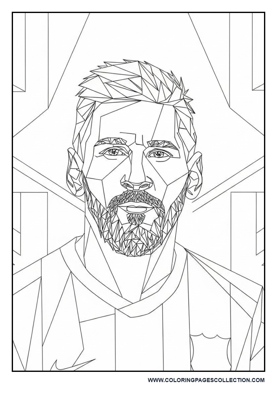 Messi Geometric Art Style