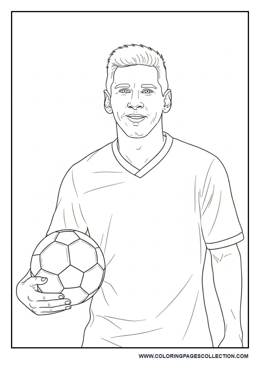 Messi Holding Football