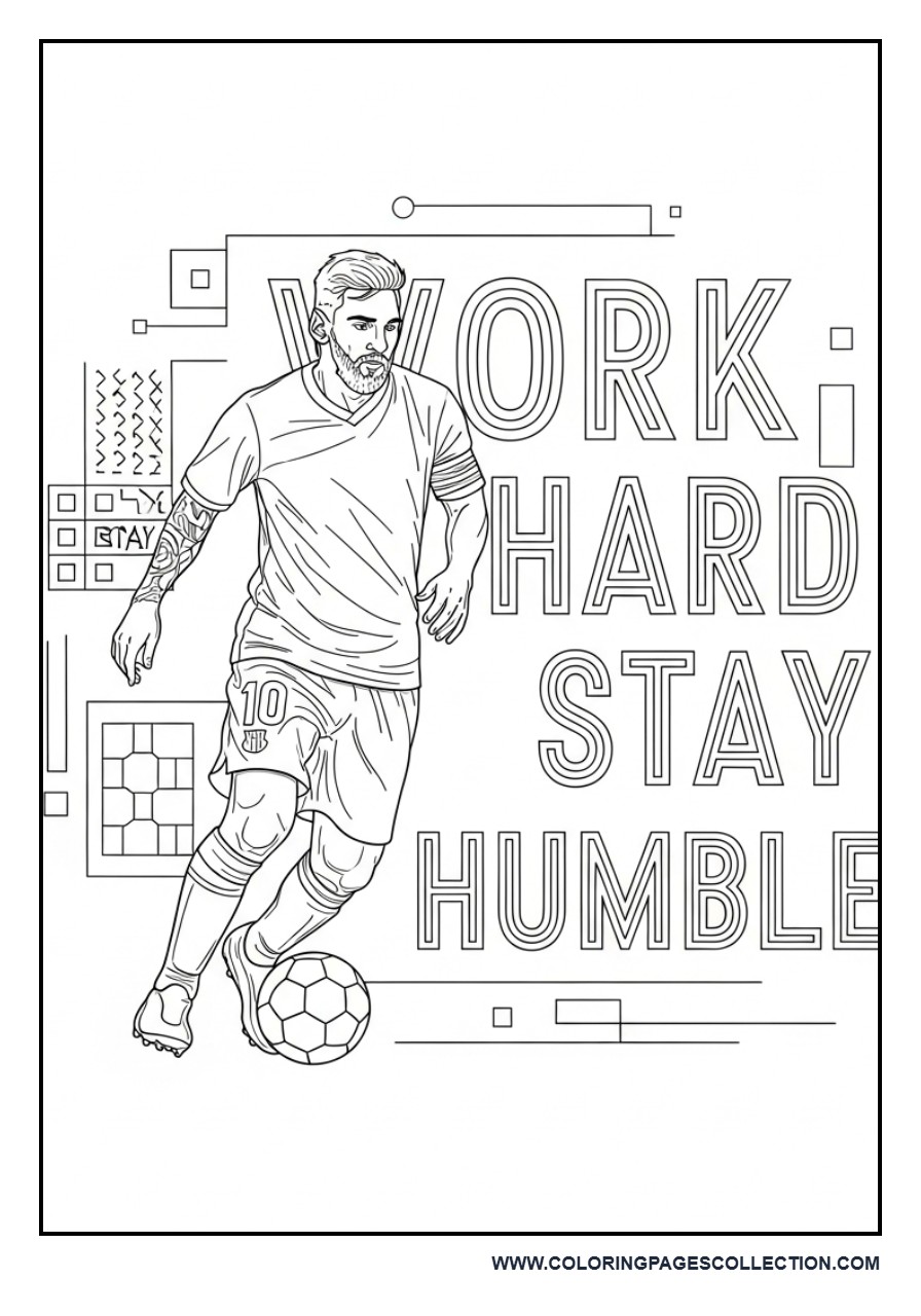 Messi Inspirational Poster Layout