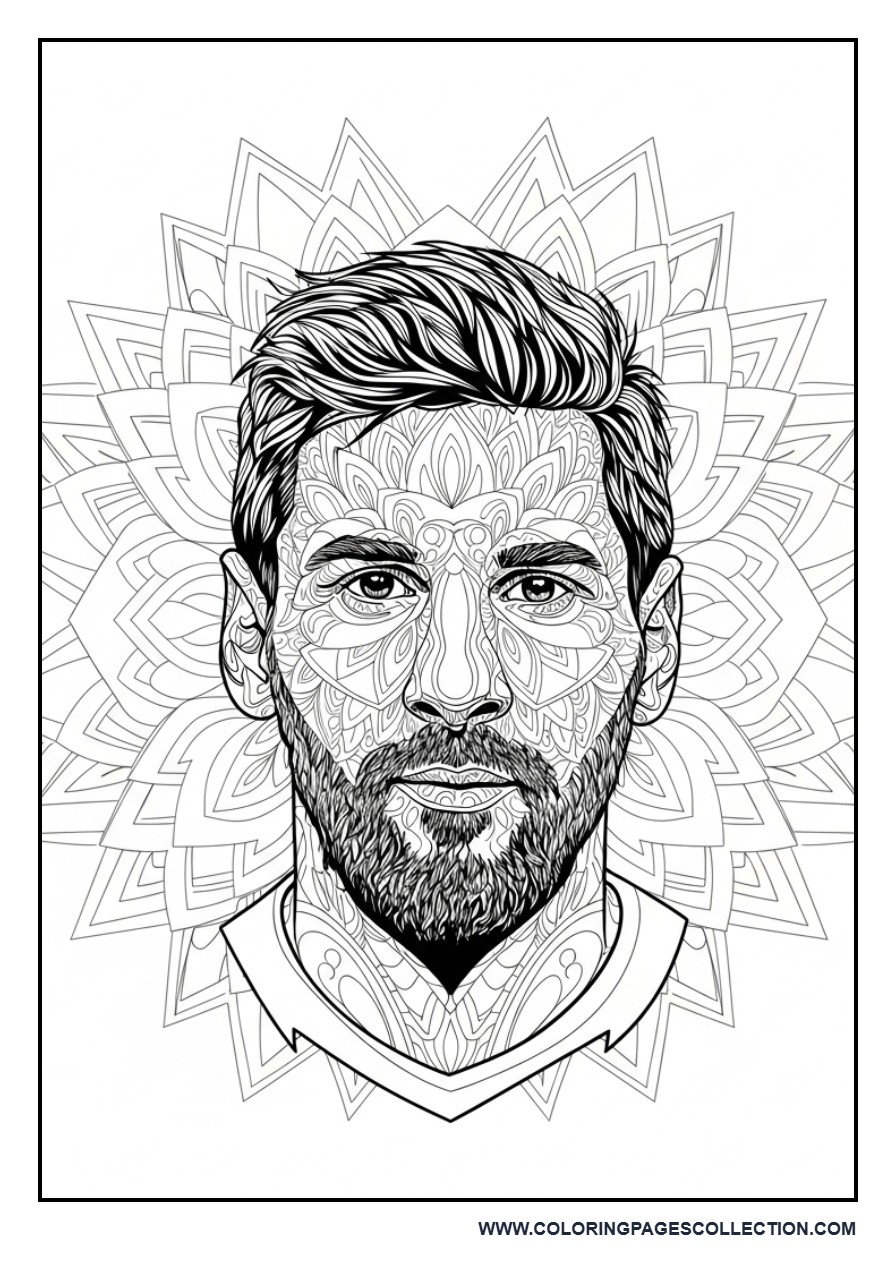 Messi Mandala Fusion Portrait