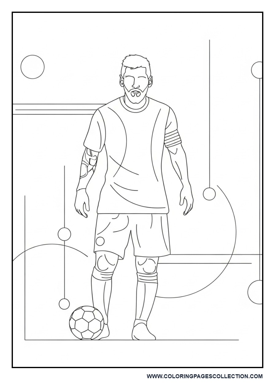 Messi Minimal Abstract Poster