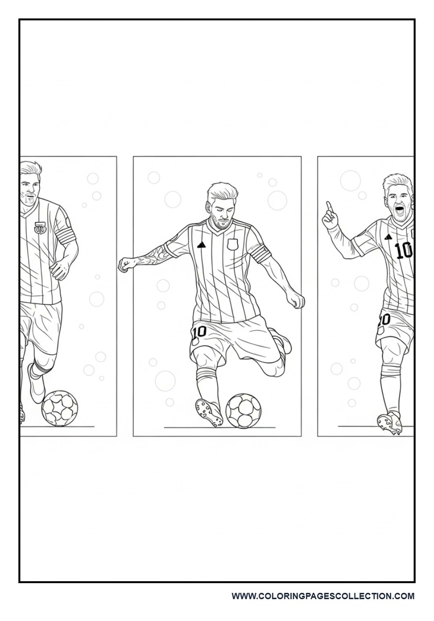 Messi Multi-Pose Collage