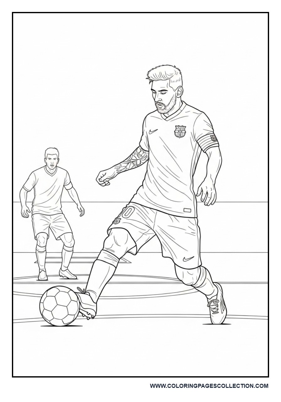 Messi Passing the Ball Scene