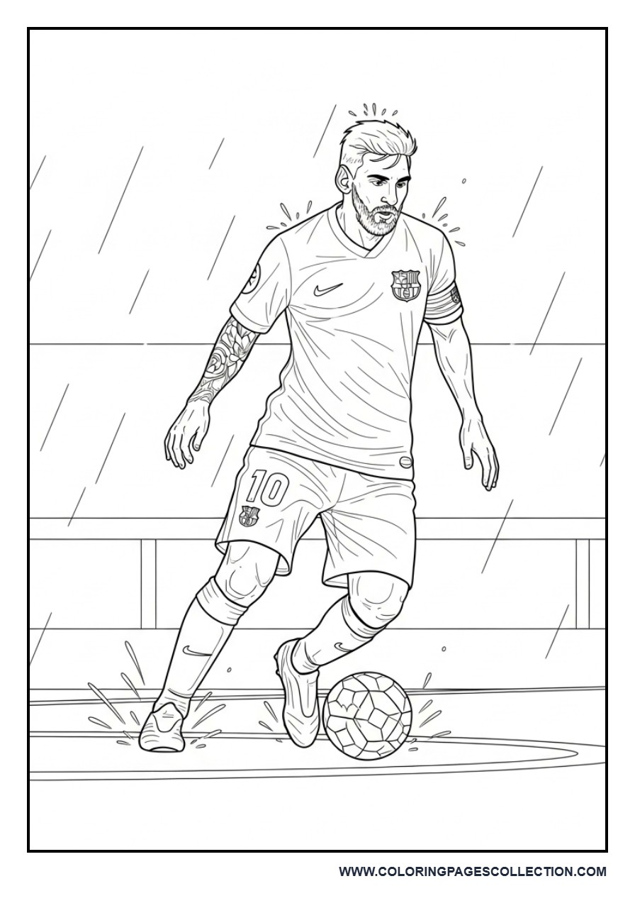 Messi Rain Match Scene