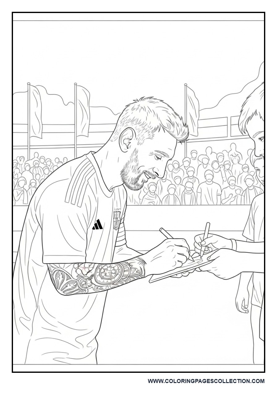 Messi Signing Autograph Scene