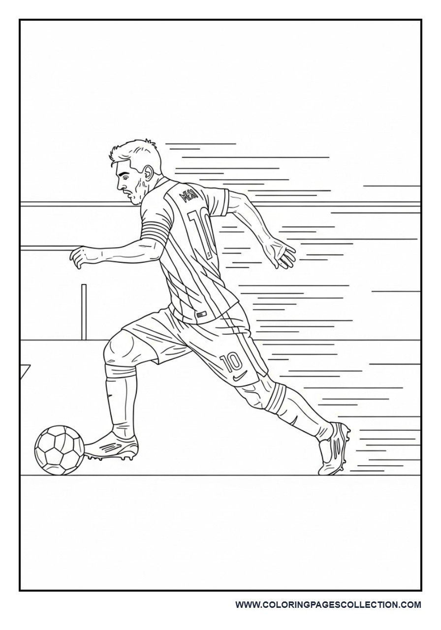 Messi Sprinting with Ball Close Control