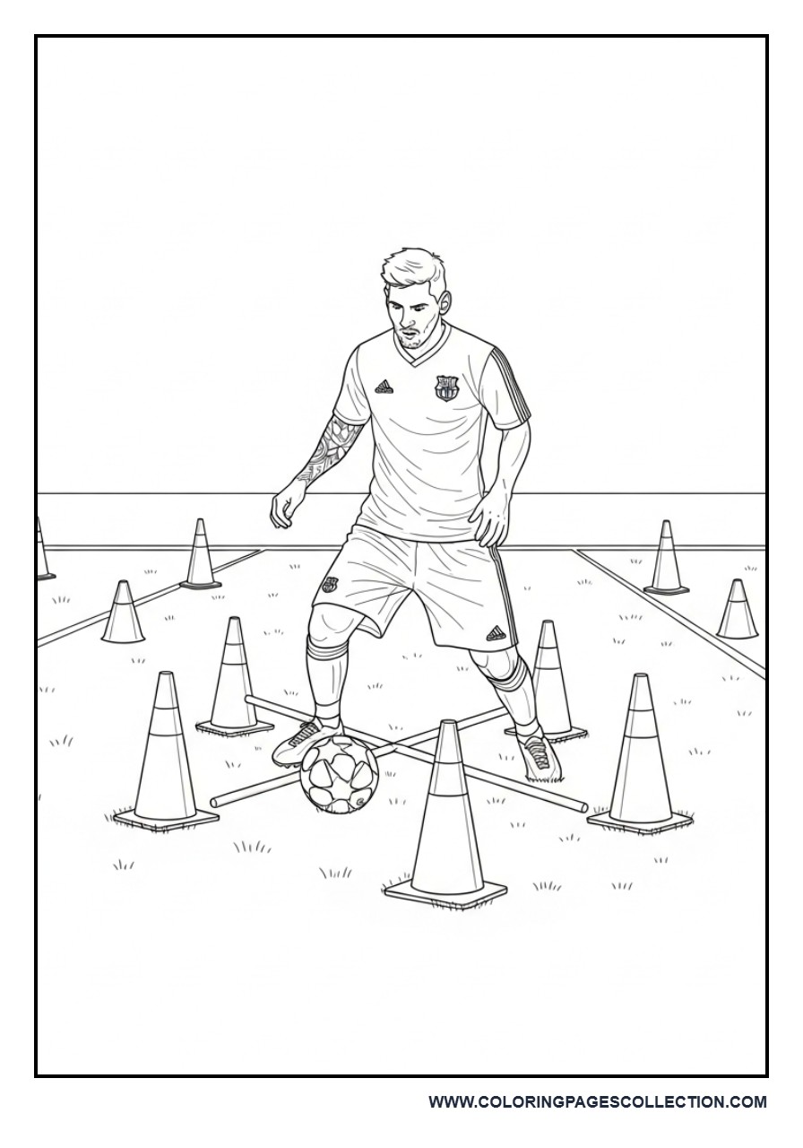 Messi Training Practice Scene