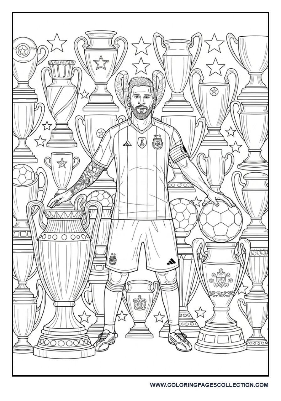 Messi Trophy Collection Scene
