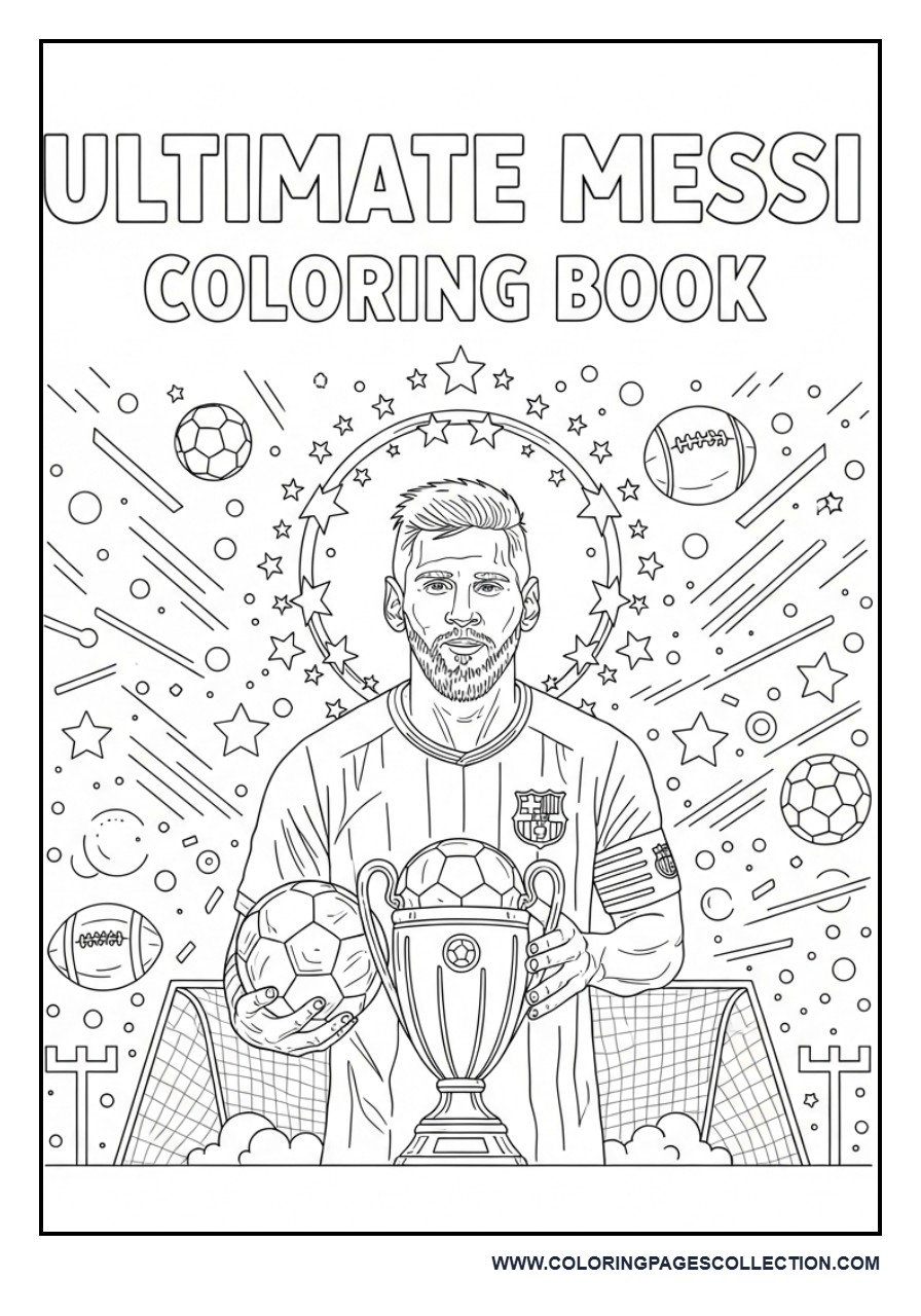 Messi Ultimate Coloring Book Cover