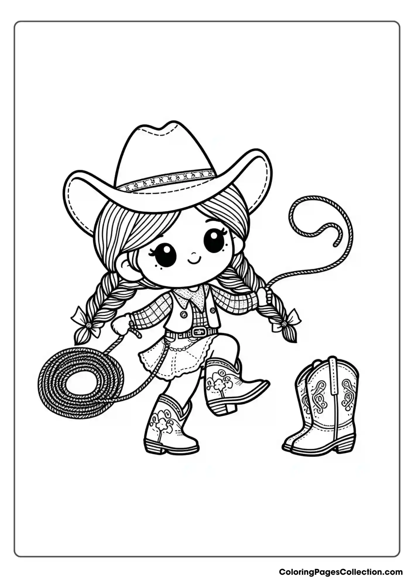 Cowgirl Coloring Pages For Kids