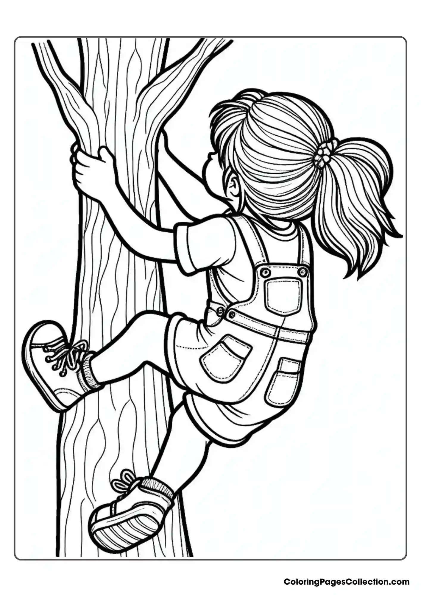 Girl Climbing A Tree
