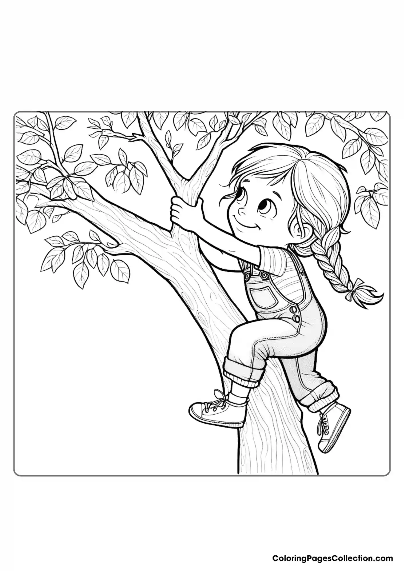 Girl Climbing A Tree