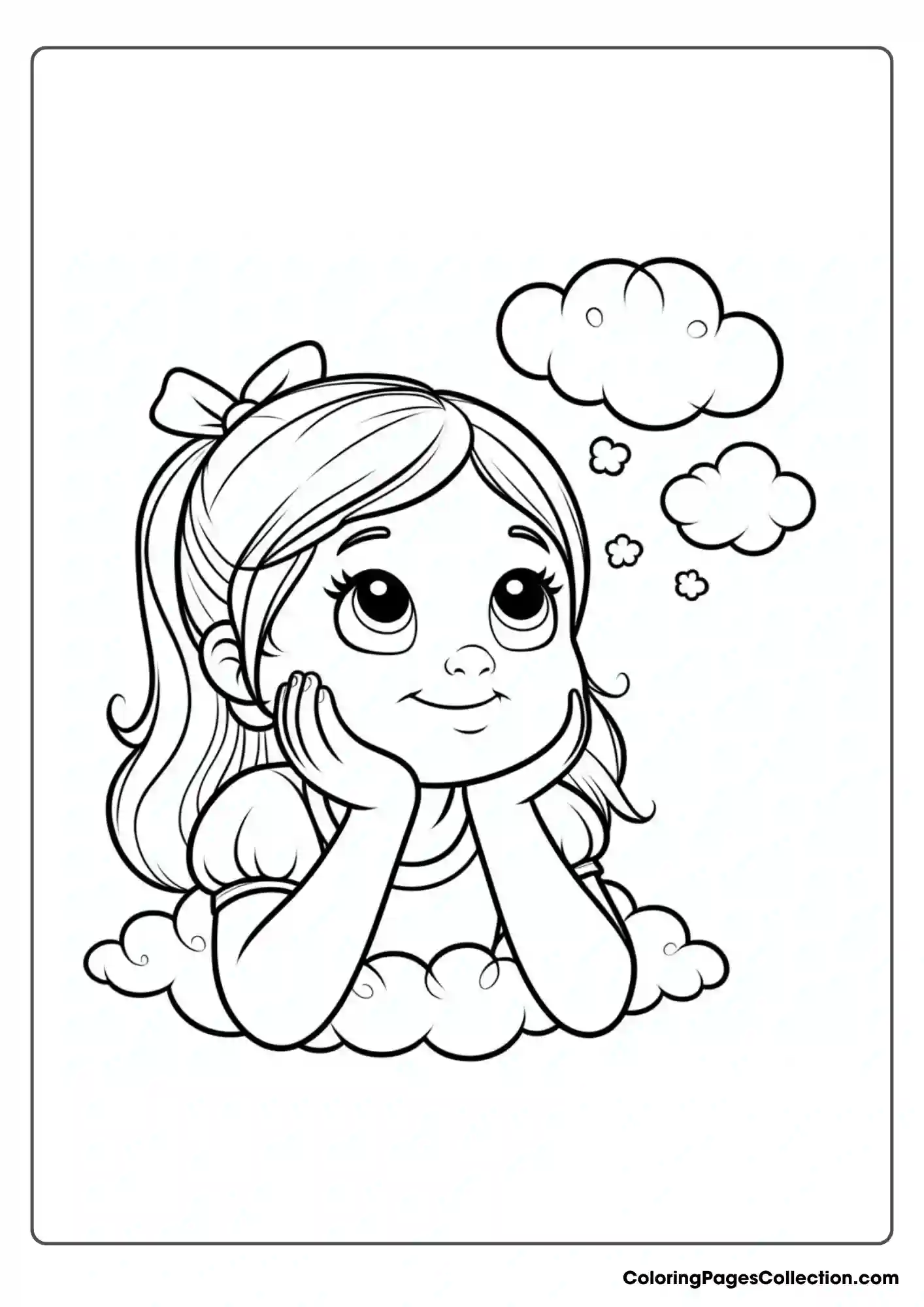 Little Girl Daydreaming
