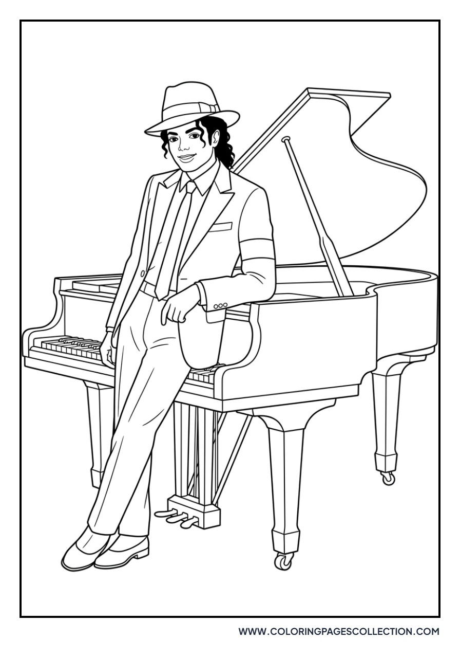 Smooth Criminal Piano Pose