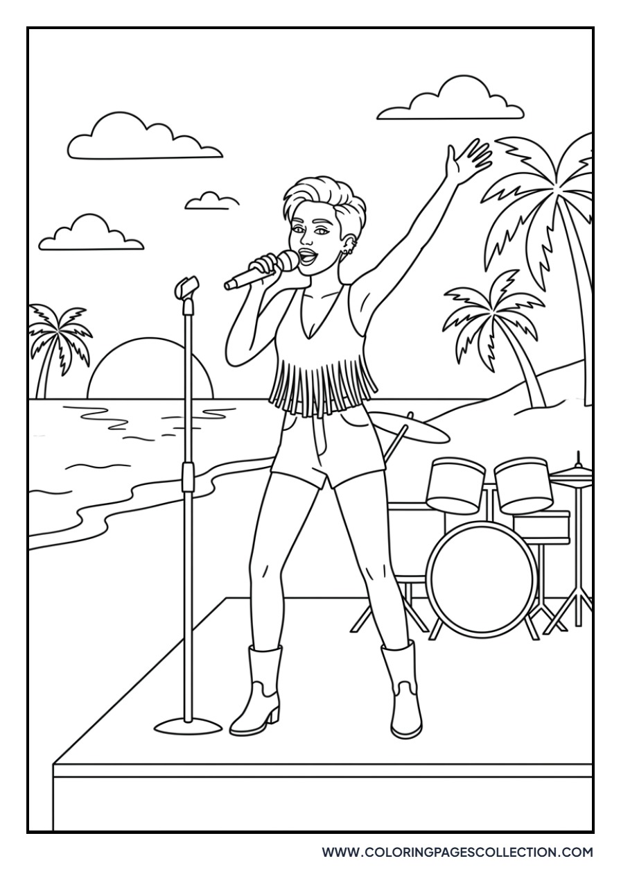Miley Cyrus at a Music Festival