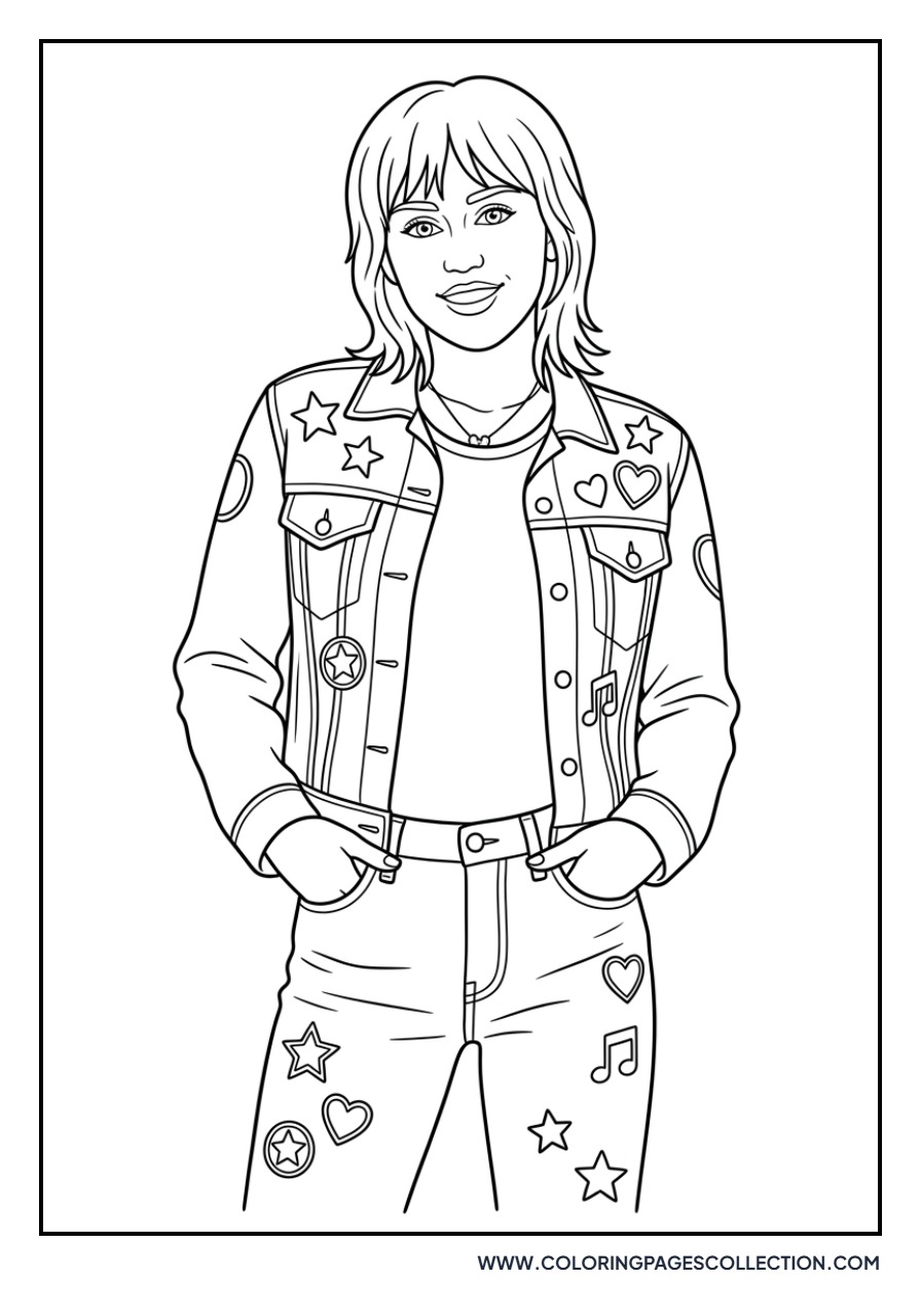 Miley Cyrus in a Denim Outfit