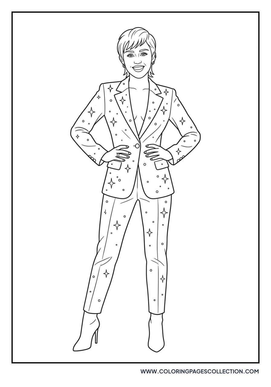 Miley Cyrus in Sparkling Suit