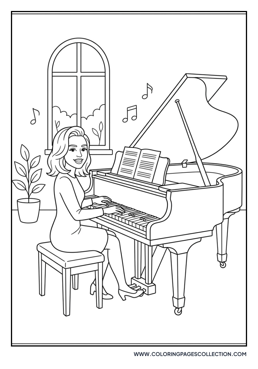 Miley Cyrus Playing Piano