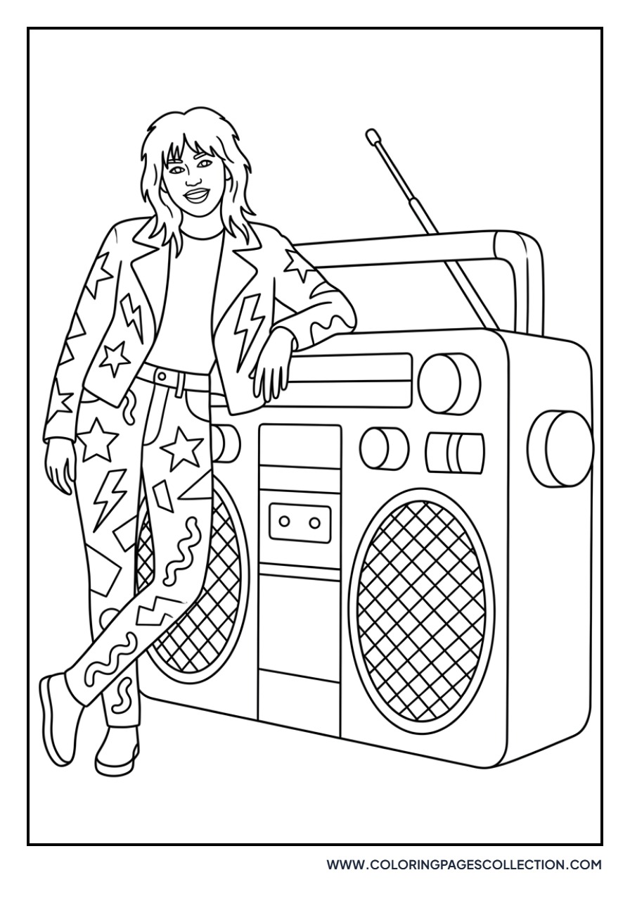 Miley Cyrus with Retro Radio
