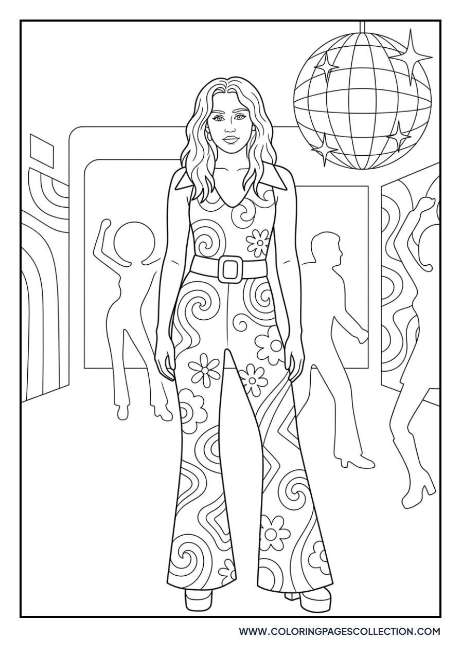 Miley in a Retro Jumpsuit