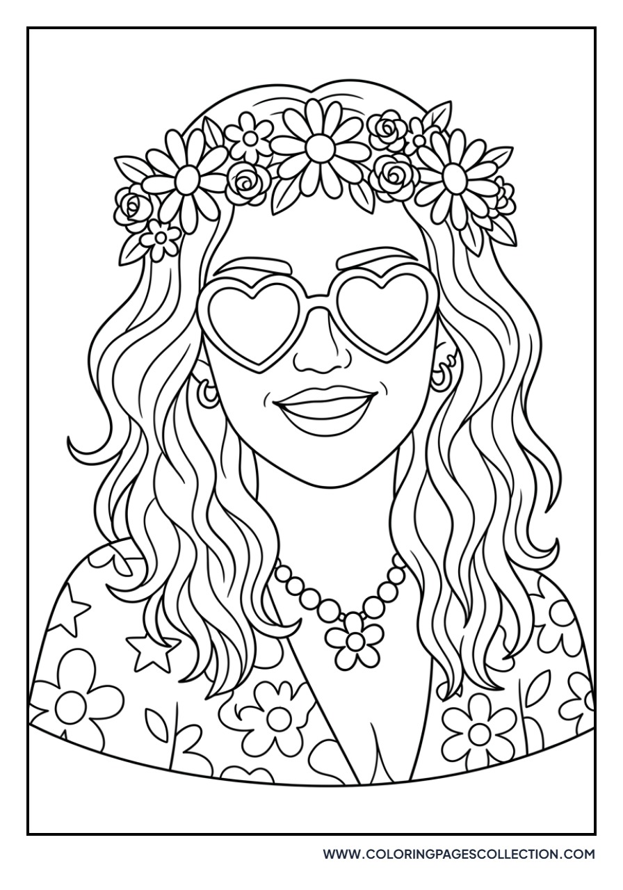 Miley with Heart Shaped Glasses
