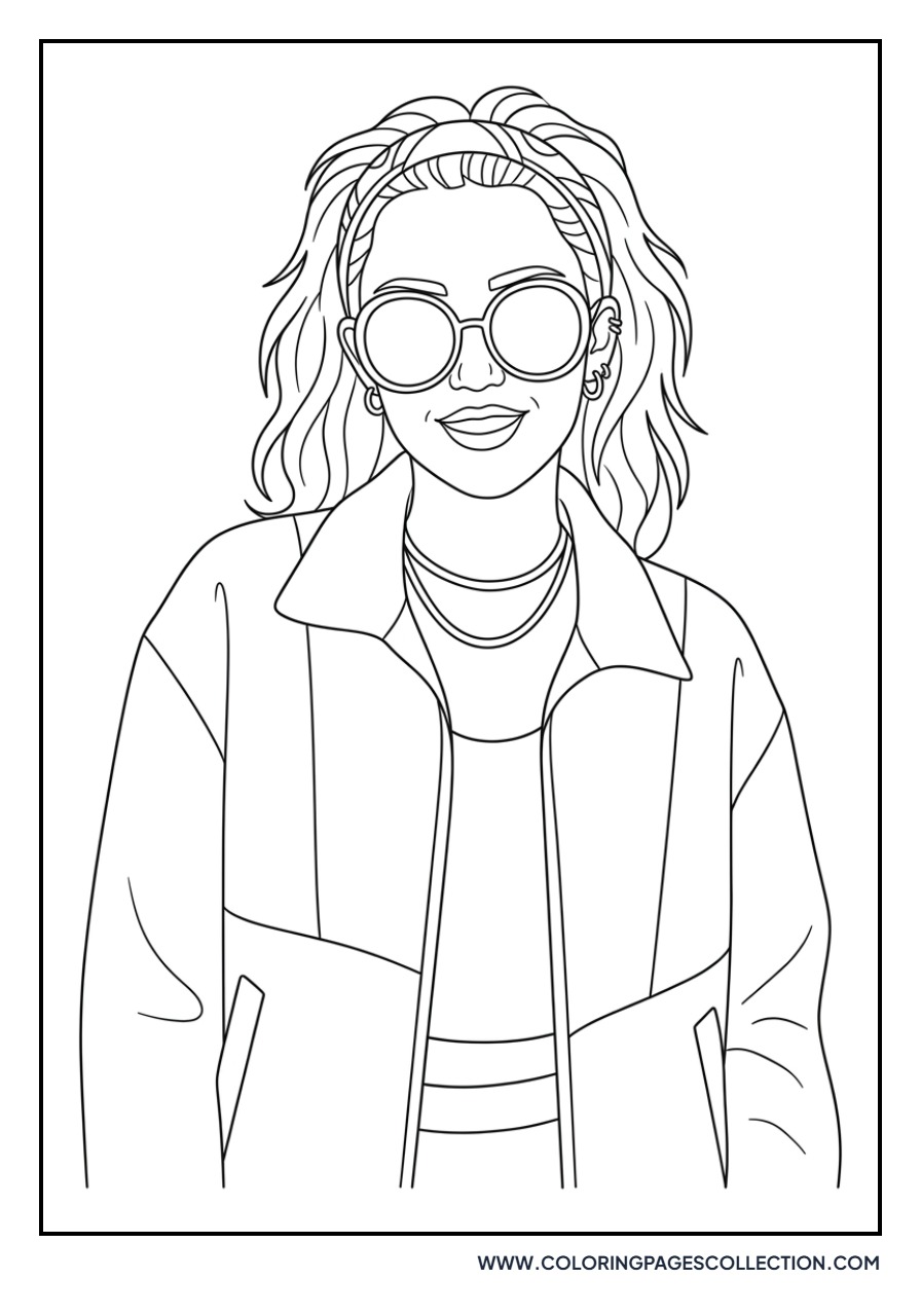 Miley with Stylish Sunglasses
