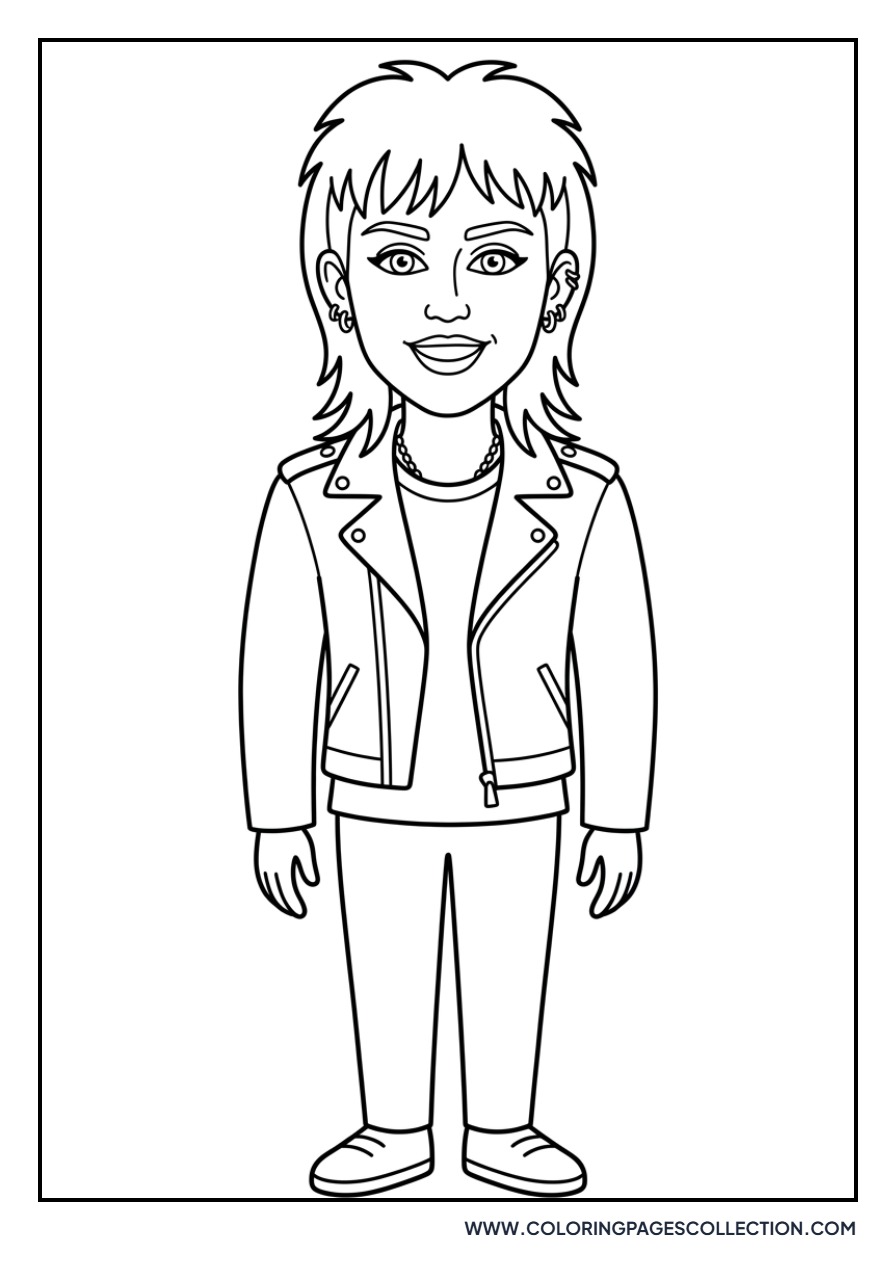 Rock Star Miley with Mullet