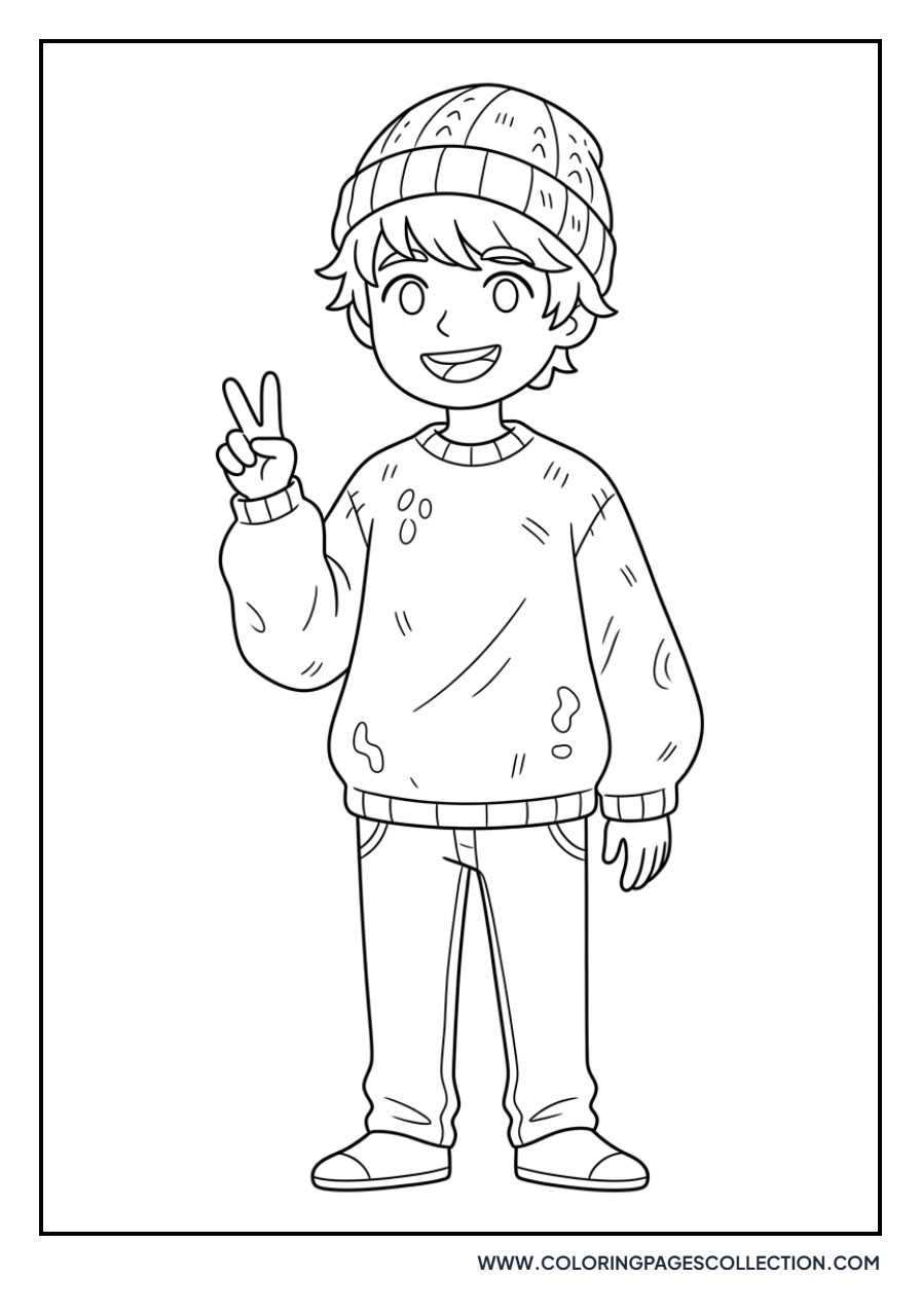 Karl Jacobs with Peace Sign