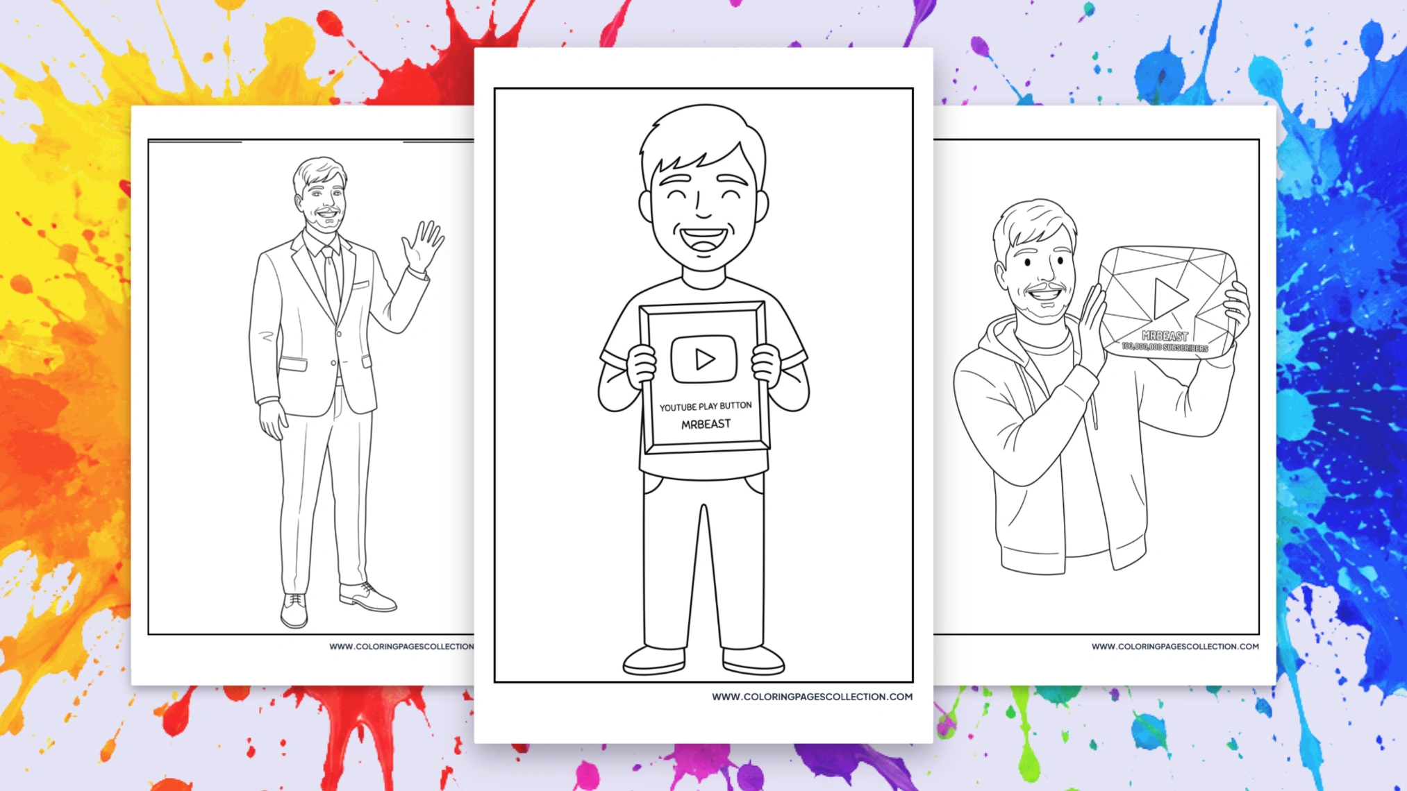 51+ Free Printable MrBeast Coloring Pages