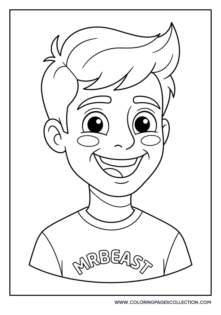 MrBeast Cartoon Style Portrait