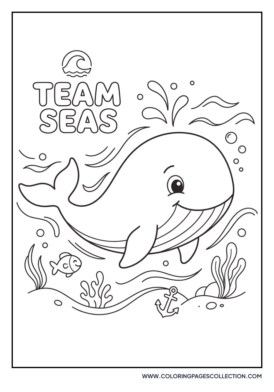 Team Seas Whale Character