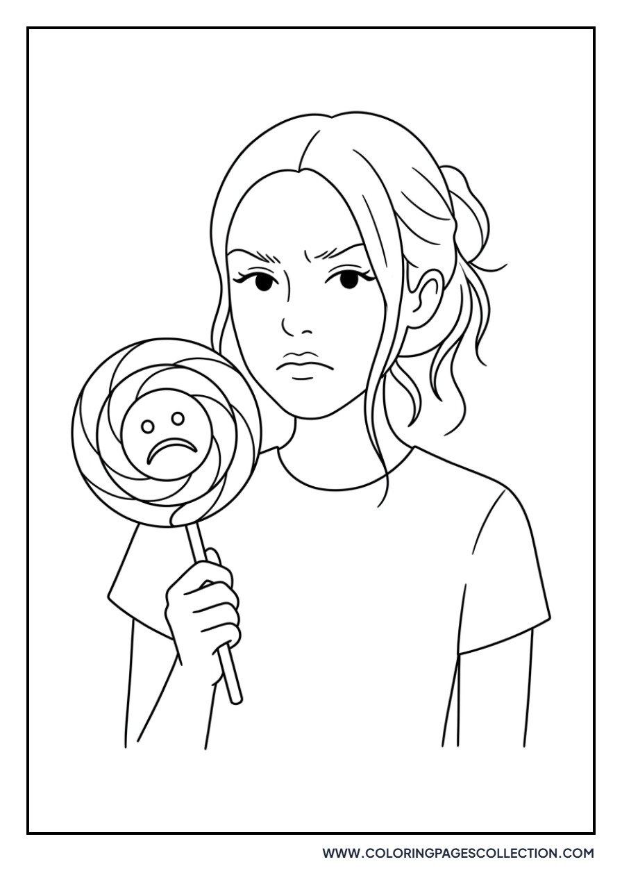 Olivia Rodrigo Holding Sour Lollipop