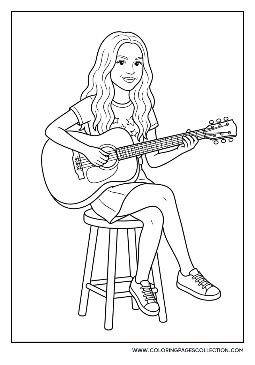 Olivia Rodrigo Playing Acoustic Guitar