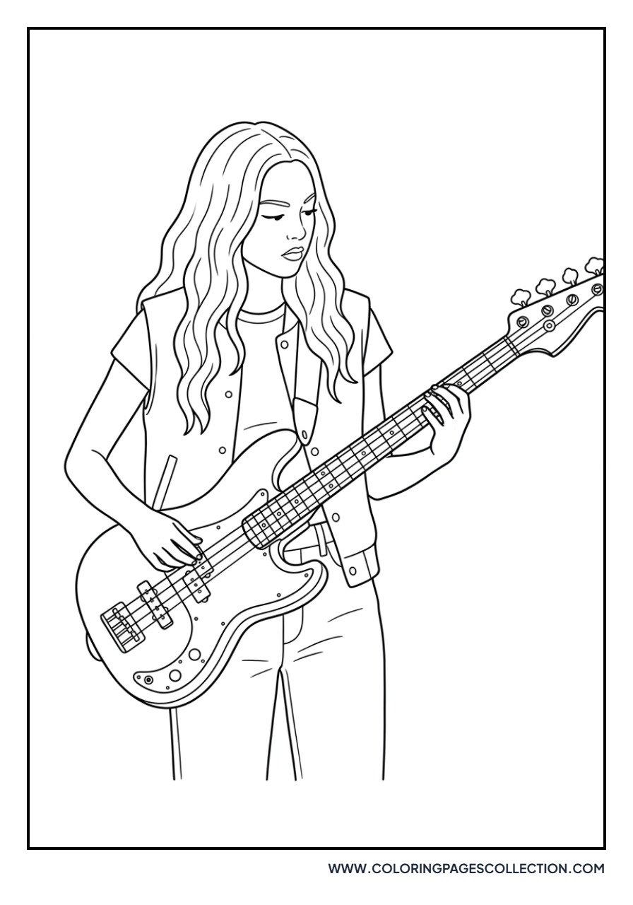 Olivia Rodrigo Playing Bass Guitar