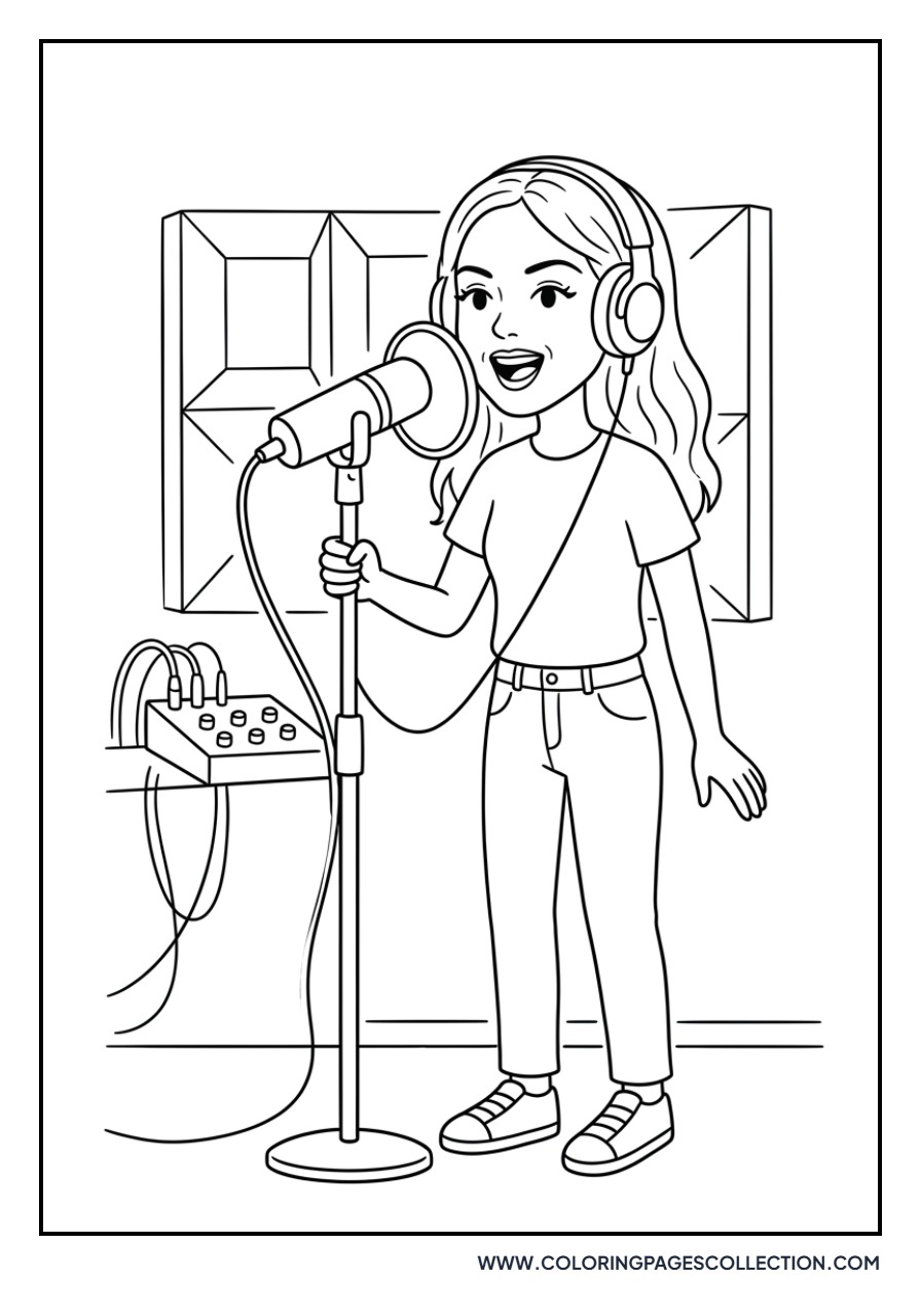 Olivia Rodrigo Recording in Studio