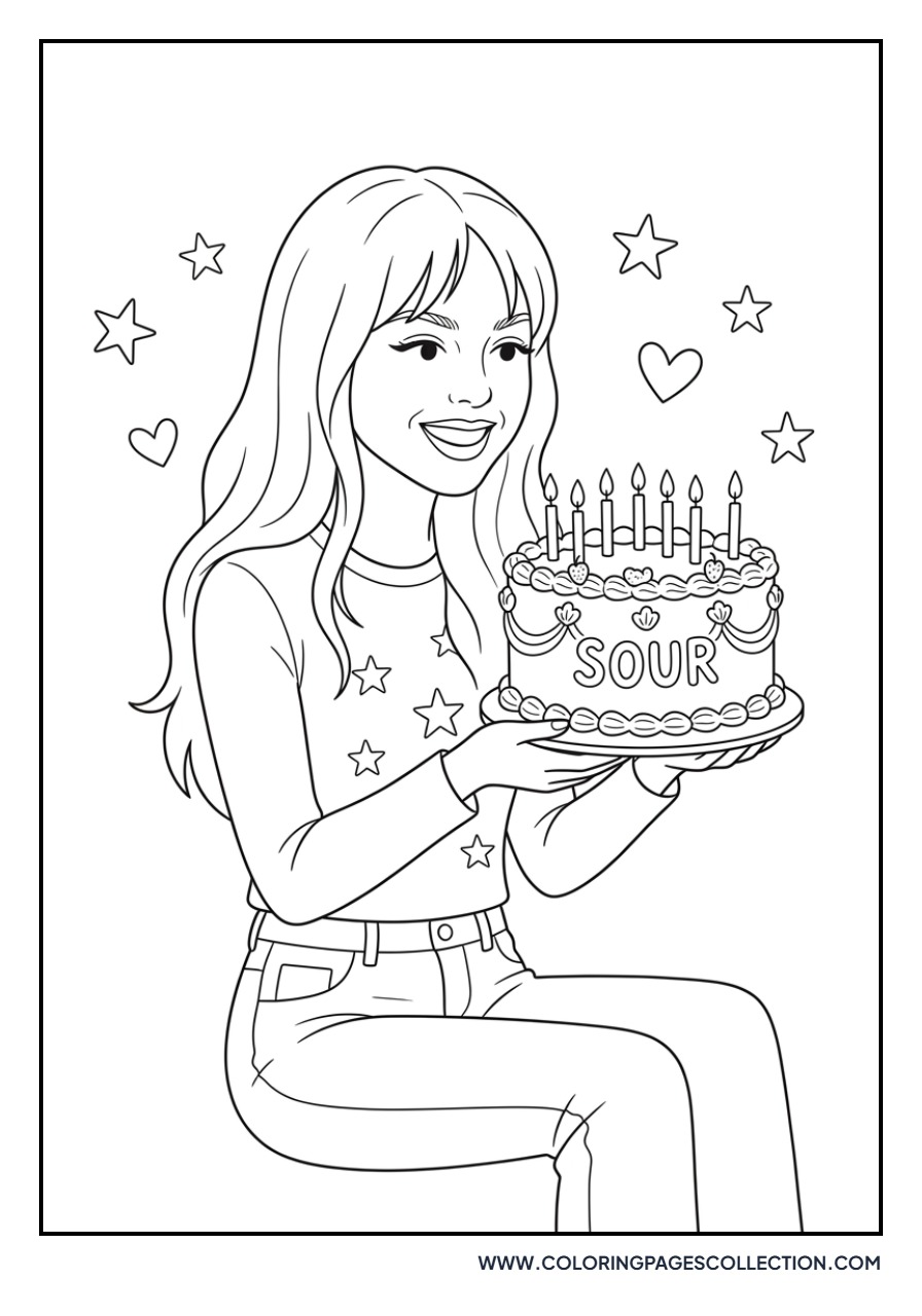 Olivia Rodrigo Sour Album Birthday Cake
