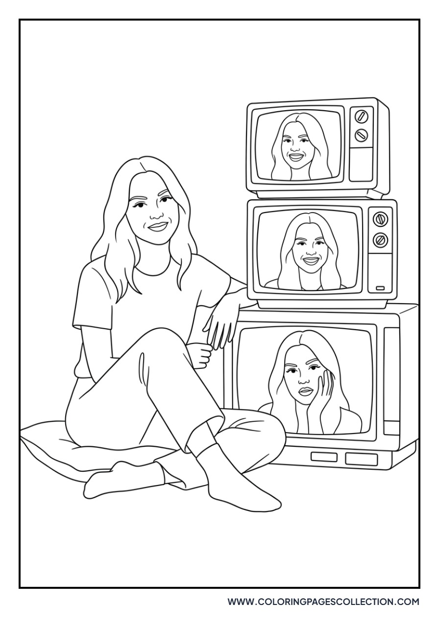 Olivia Rodrigo with a Retro TV