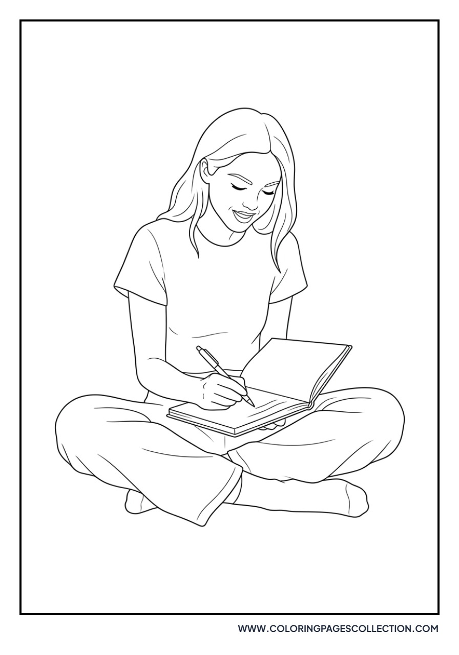 Olivia Rodrigo Writing in Journal