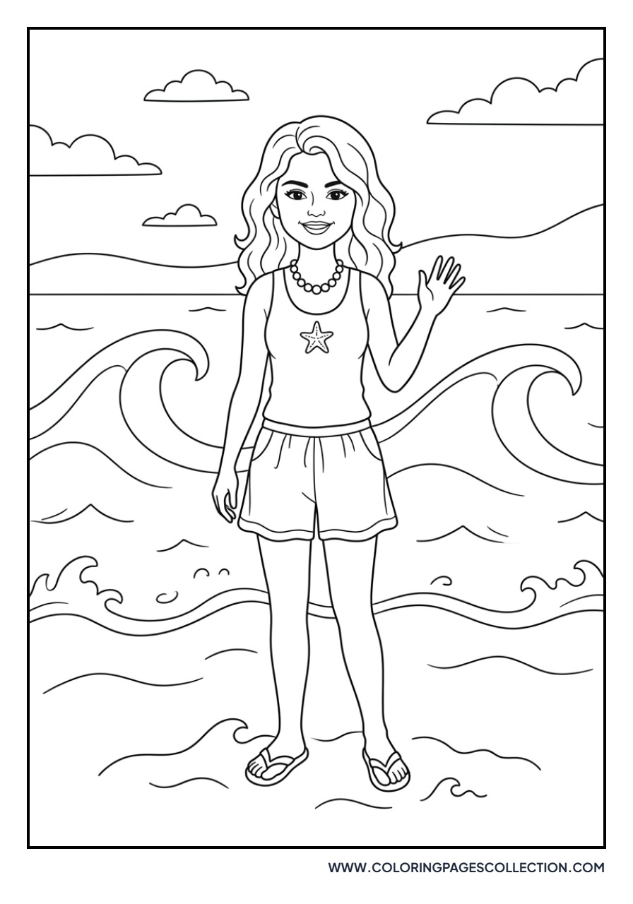 Selena Gomez Beach Scene