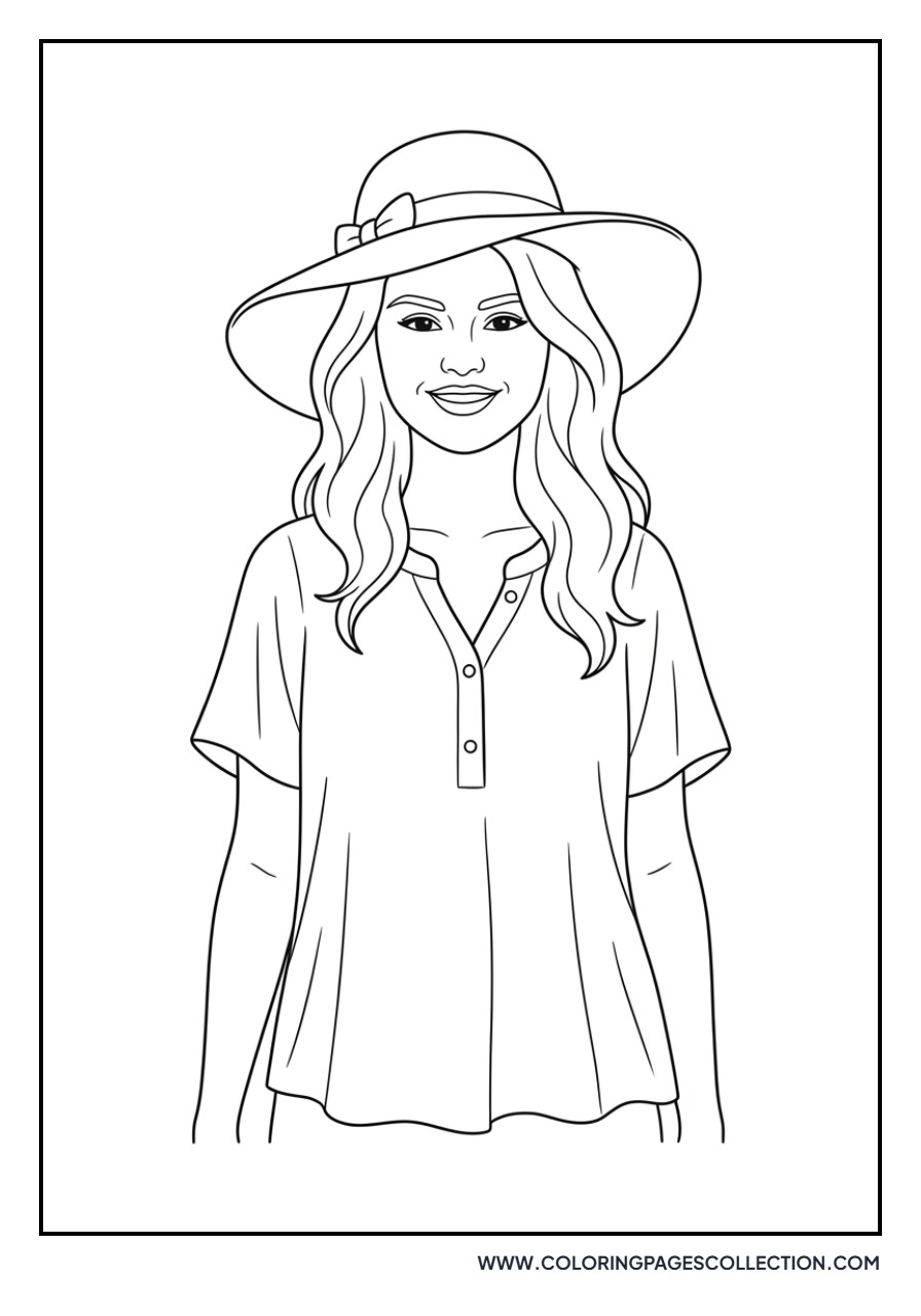 Selena in Sun Hat