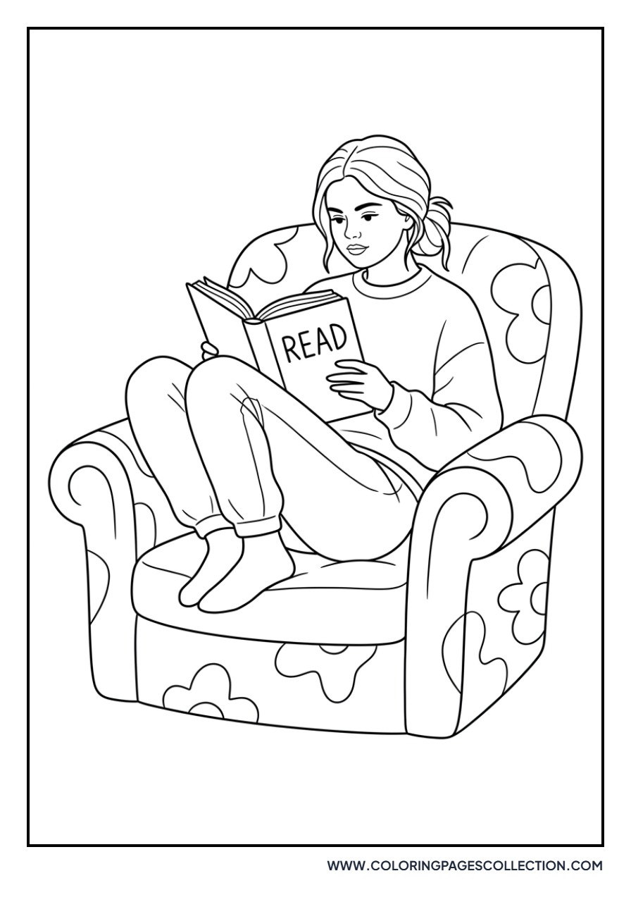 Selena Reading a Book